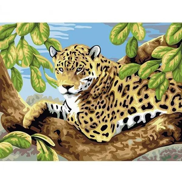 A Cheetah Paint By Numbers Kit