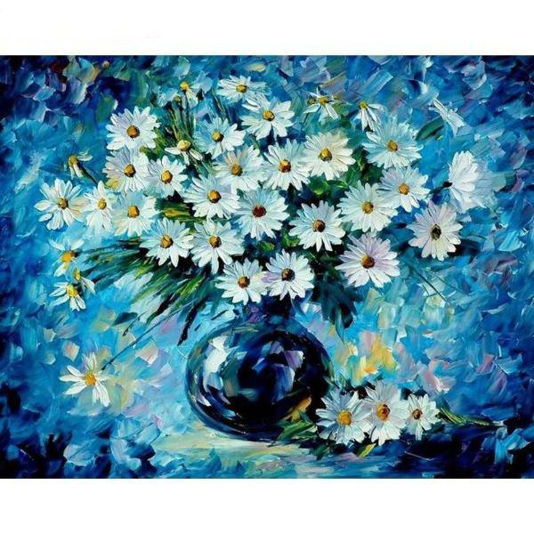 Blue Flower Paint Paint By Numbers Kit