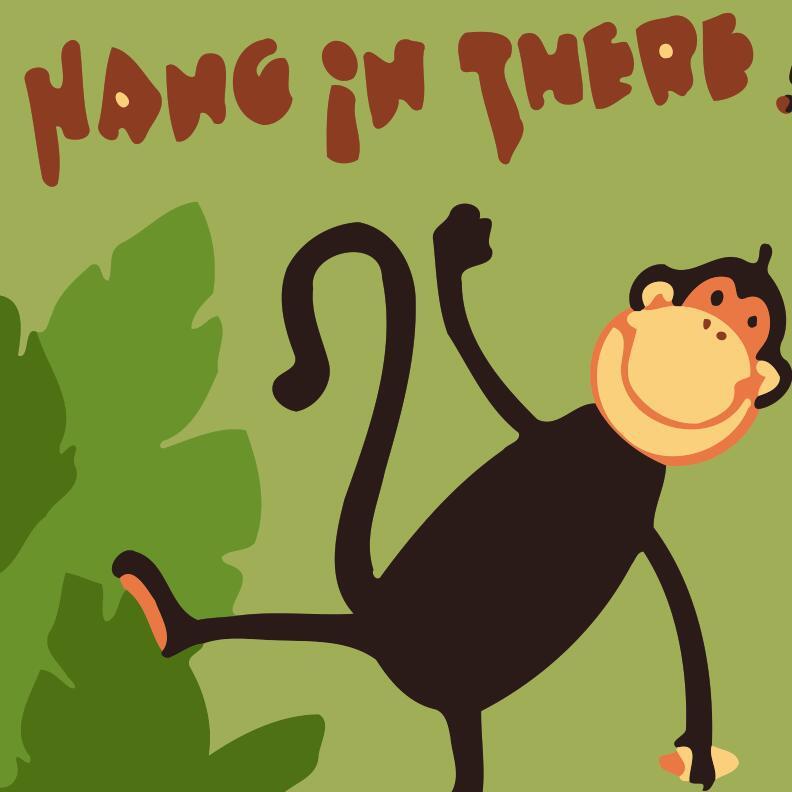 Children Painting kit Little Monkey hang in there | Paint By Numbers