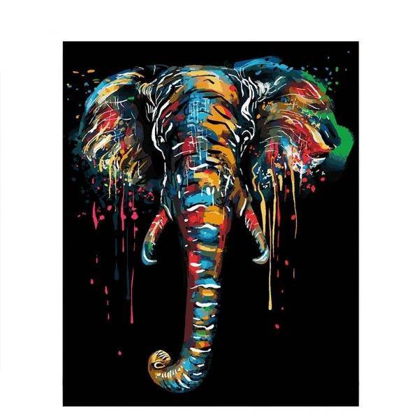 Colorful Elephant Paint By Numbers Kit
