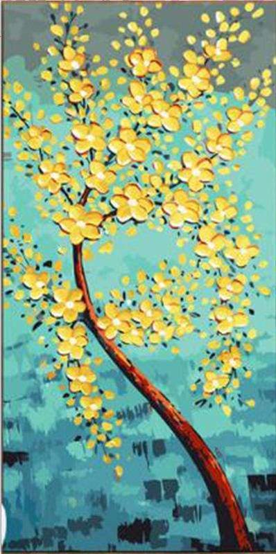 Gold Money Tree | Paint By Numbers Kit
