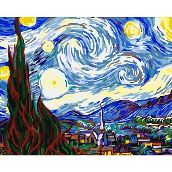 The Starry Night Of Vincent Van Gogh Paint By Numbers Kit