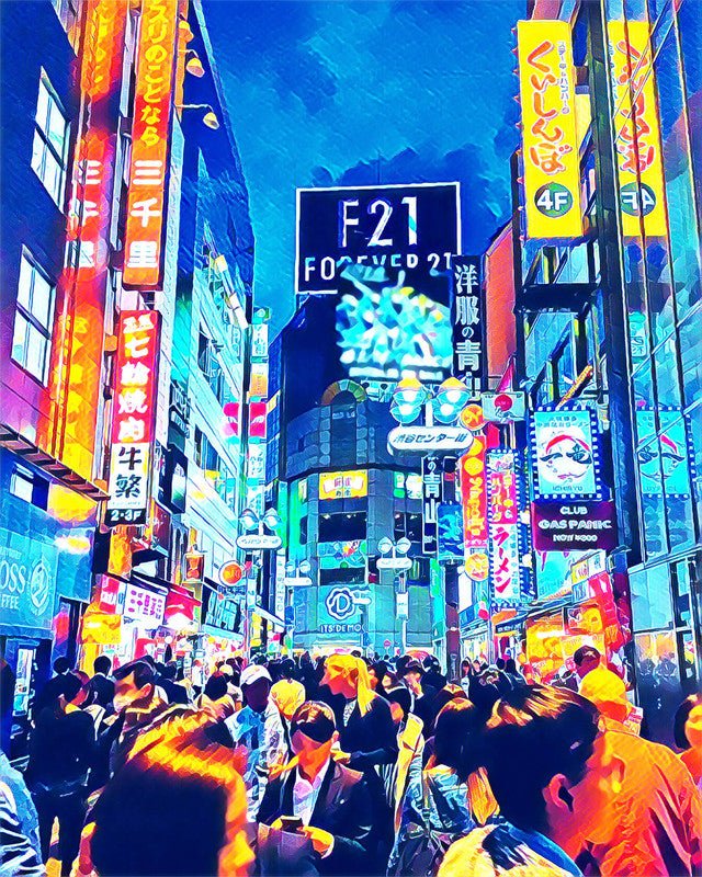 Nuits de Tokyo - Peinture par numéros