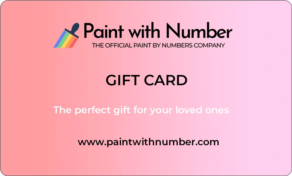 The Perfect Gift for Art Lovers Paint with Number Gift Card