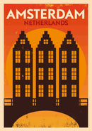 Amsterdam Sunset Houses – Diamond Painting - Craftonie
