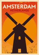 Amsterdam Windmill Sunset – Diamond Painting - Craftonie
