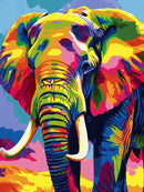 Colorful Elephant Paint by Number