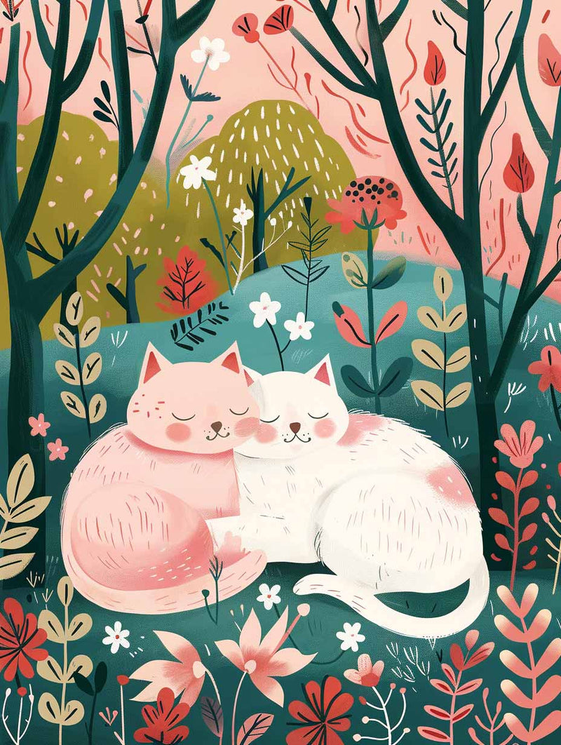 Cozy Forest Cats