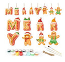 Merry Gingerbread Christmas Letters eight-piece design set