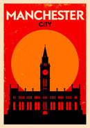 Manchester City Skyline at Sunset – Diamond Painting - Craftonie