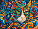 Psychedelic Rainbow Cat 