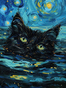 Starry Swim Cat