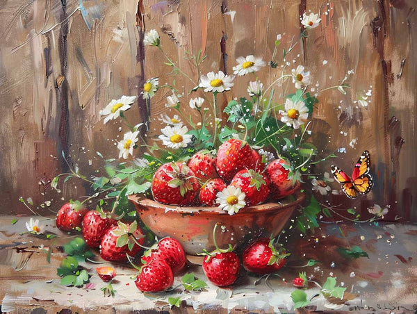 Strawberry Bliss Paint By Numbers Kit.
