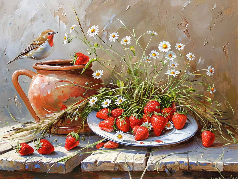 Strawberry Blossom Paint By Numbers Kit
