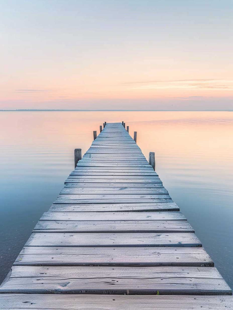 Tranquil Pier at Sunrise