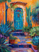 Tropical Garden Doorway Paint By Numbers Kit