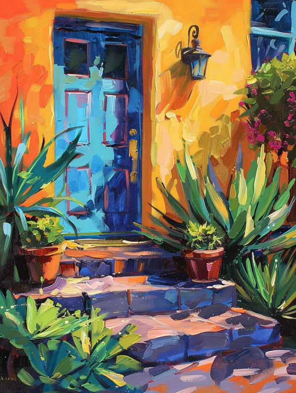Vibrant Blue Door Paint By Numbers Kit