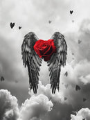 Winged Red Rose