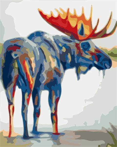 A Big Blue Deer Paint By Numbers Kit