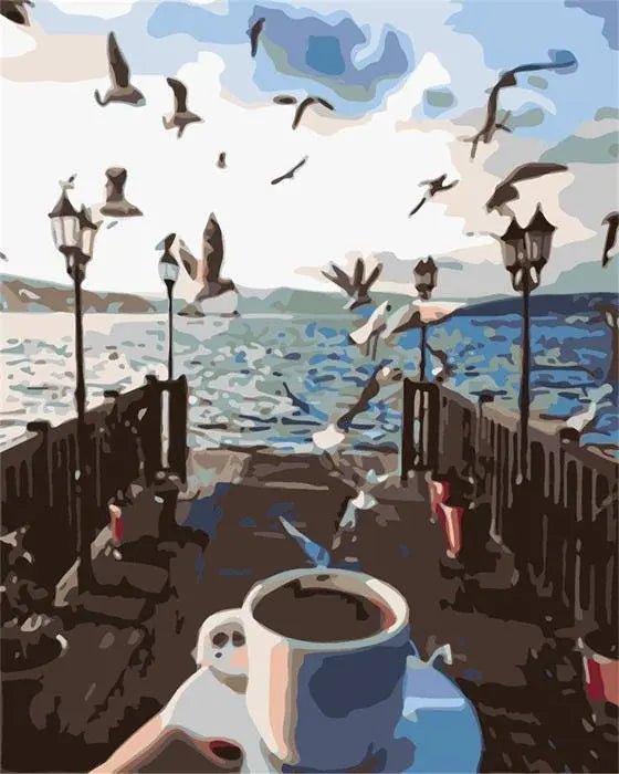 A Cup Of Tea and The Birds Paint By Numbers Kit