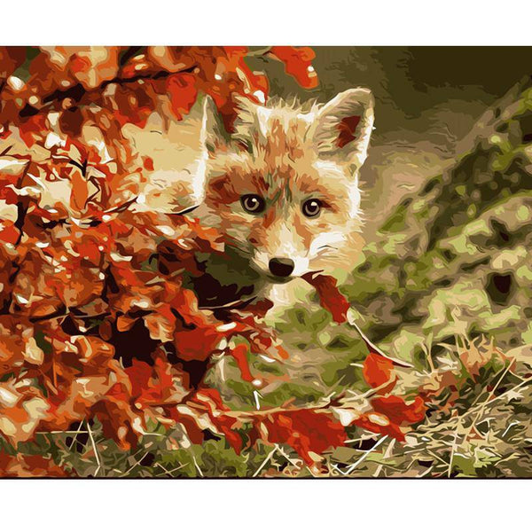 A Fox In Autumn Paint By Numbers Kit