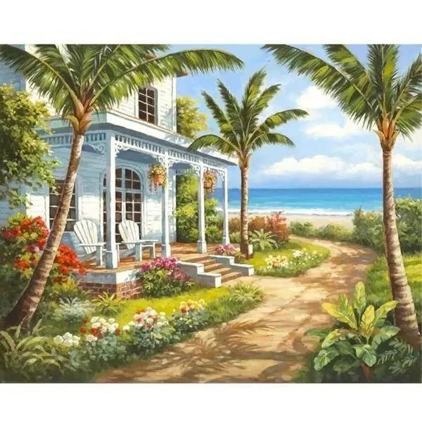 A House By The Sea Paint By Numbers Kit