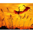 A Swan Couple At Sunset Paint By Numbers Kit