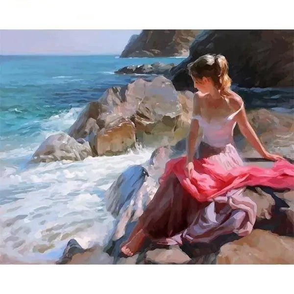 A Woman By The Sea Paint By Numbers Kit