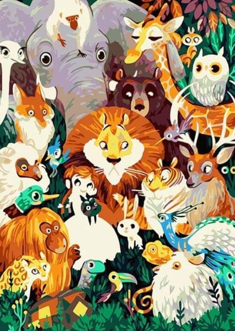 All the Animals Paint By Numbers Kit