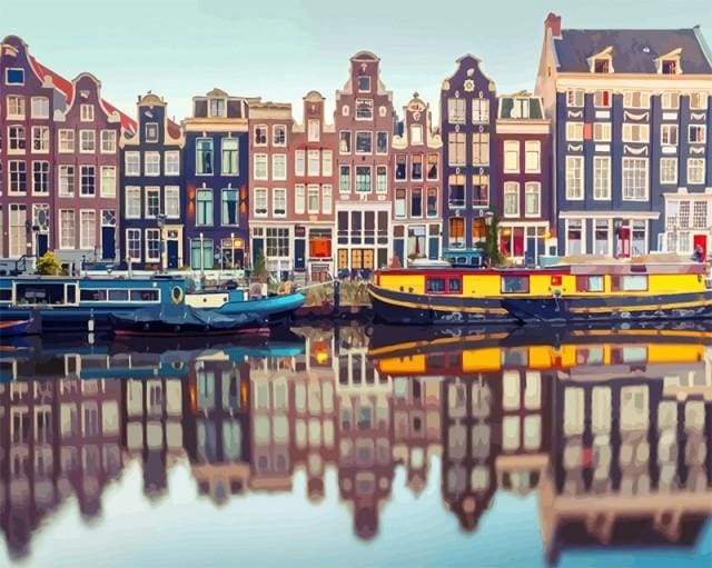 Amsterdam Canal Paint By Numbers Kit