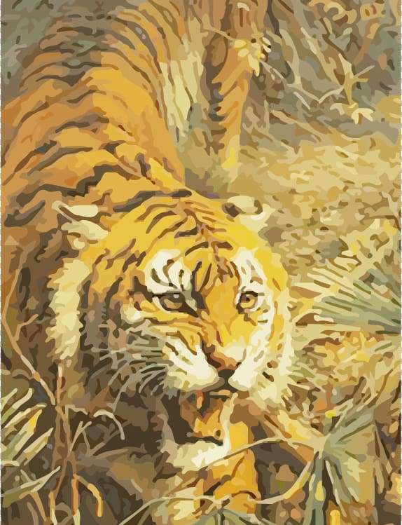 Angry Tiger Paint By Numbers Kit