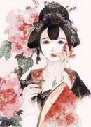 Asian Lady with Roses Paint By Numbers Kit