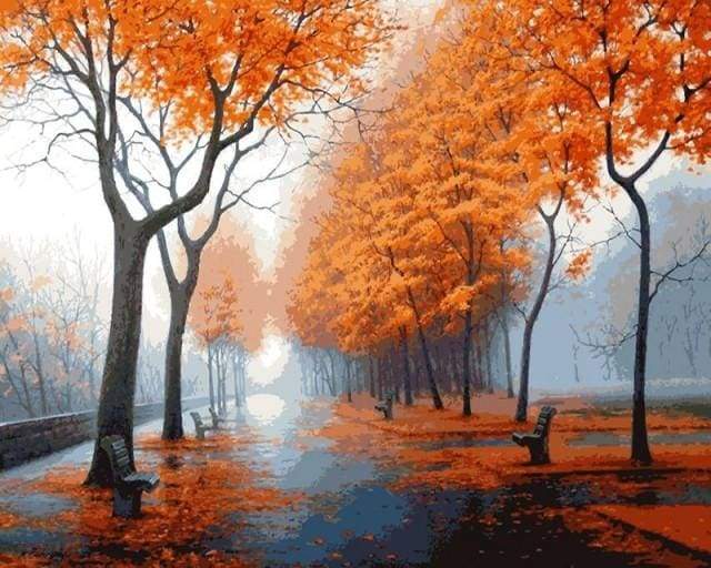 Autumn Fog Paint By Numbers Kit
