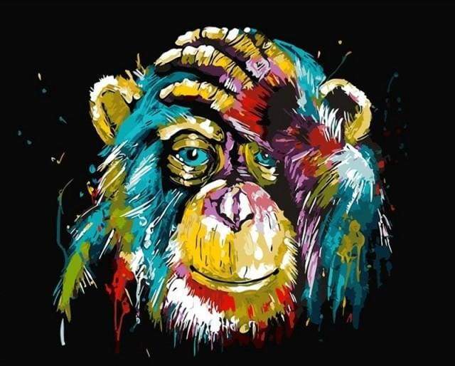Baboon Pop Art Paint By Numbers Kit