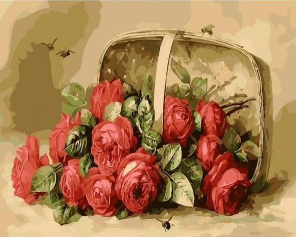 Basket Of Roses Paint By Numbers Kit