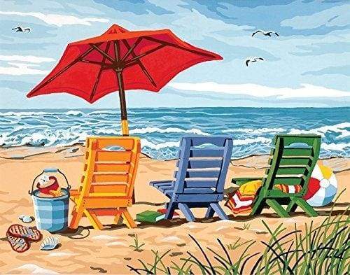 Beach Chairs Paint By Numbers Kit