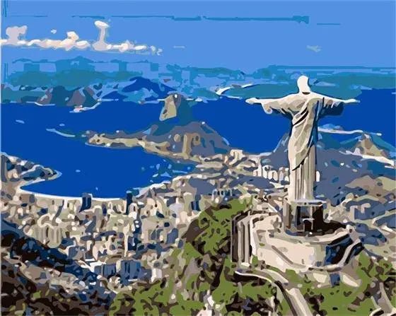 Beautiful Brazil Rio de Janeiro Paint By Numbers Kit