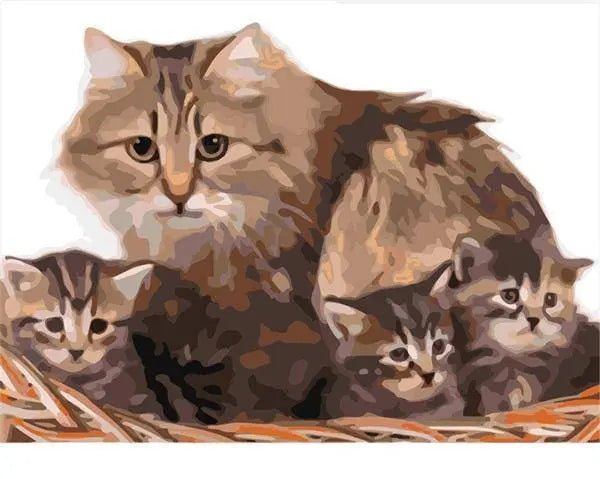 Beautiful Cats Family Paint By Numbers Kit