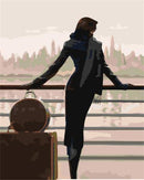 Behind Dark Girl Paint By Numbers Kit