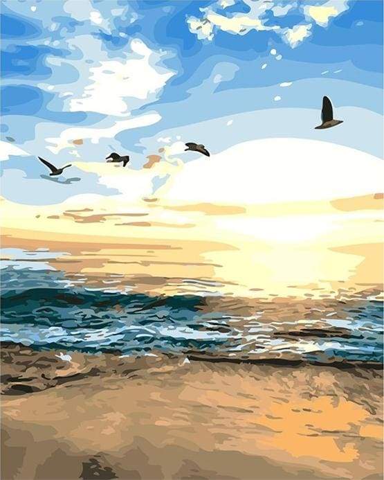 Birds and Seaview Paint By Numbers Kit