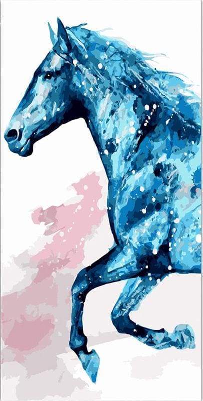 Blue Horse Paint By Numbers Kit