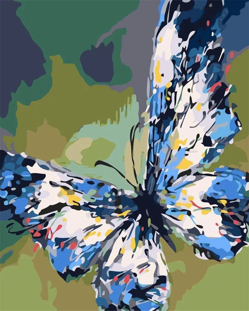 Bluish Butterfly Paint By Numbers Kit