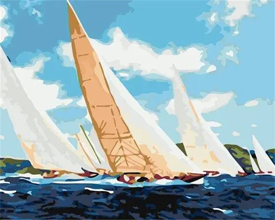Boat Race Paint By Numbers Kit