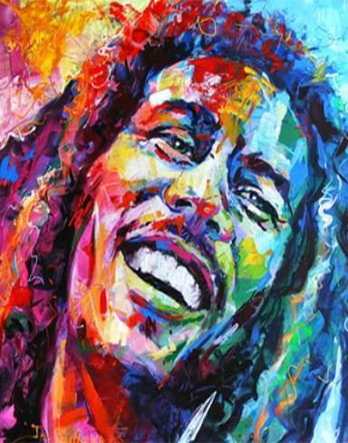 Bob Marley Watercolor Paint By Numbers Kit