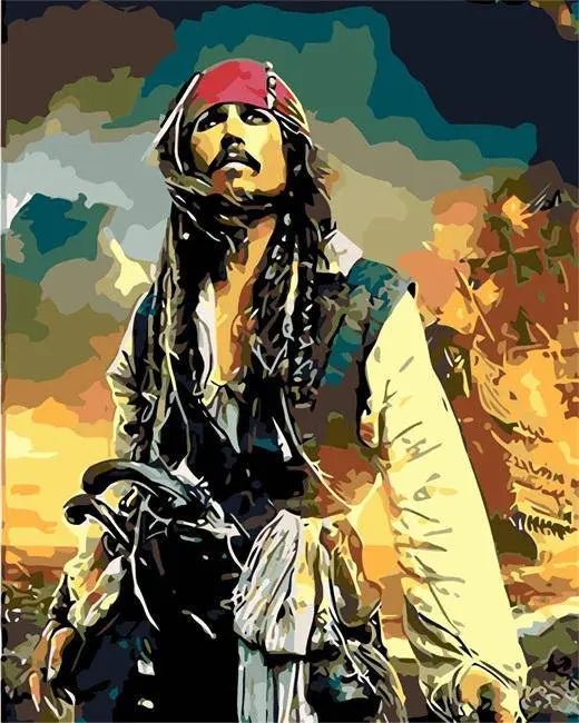 Captain Jack Sparrow Paint By Numbers Kit