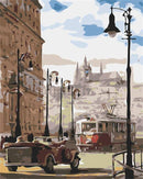 Cars Moving Through Road Paint By Numbers Kit