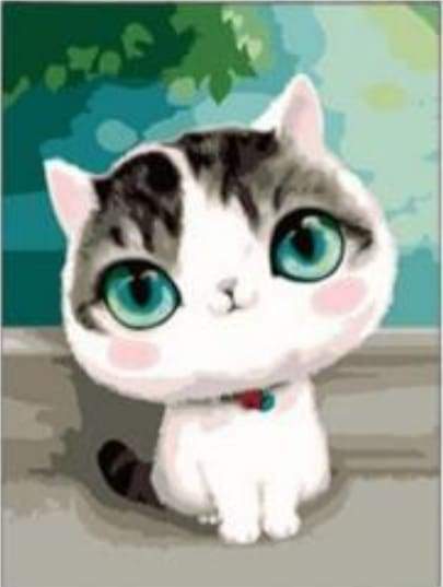 Cat with blue eyes Paint By Numbers Kit