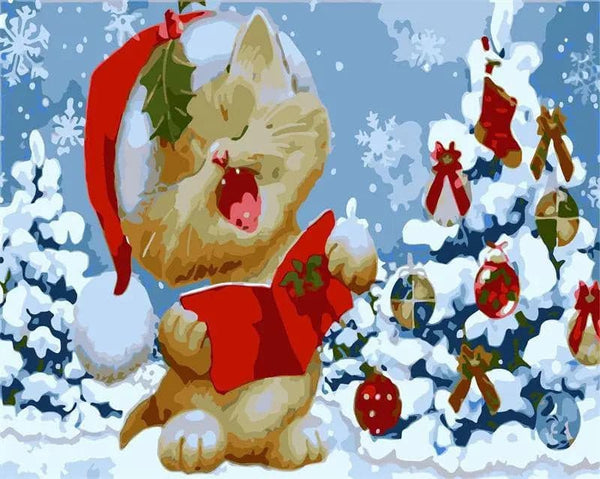 Cat's Christmas Paint By Numbers Kit