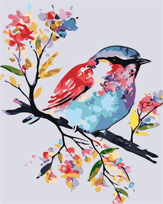 Cheerful Bird Paint By Numbers Kit