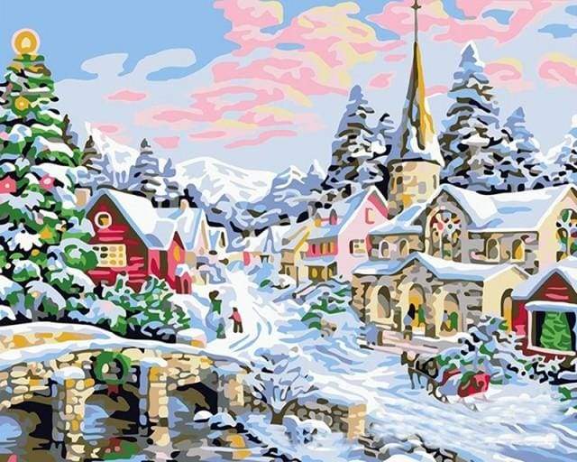 Christmas Snow Paint By Numbers Kit